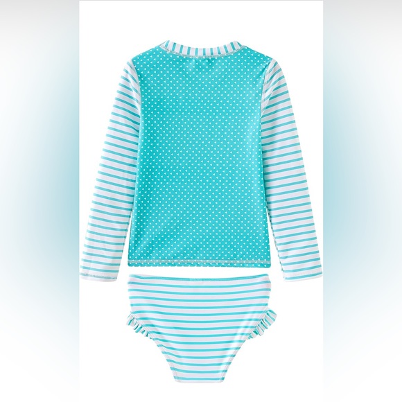 Toddler and Little Girls Rash Guard Sets with Bikini Bottoms Swimwear 3-6 months - Picture 2 of 6